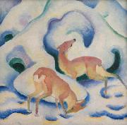 Franz Marc Deer in the Snow (mk34) oil